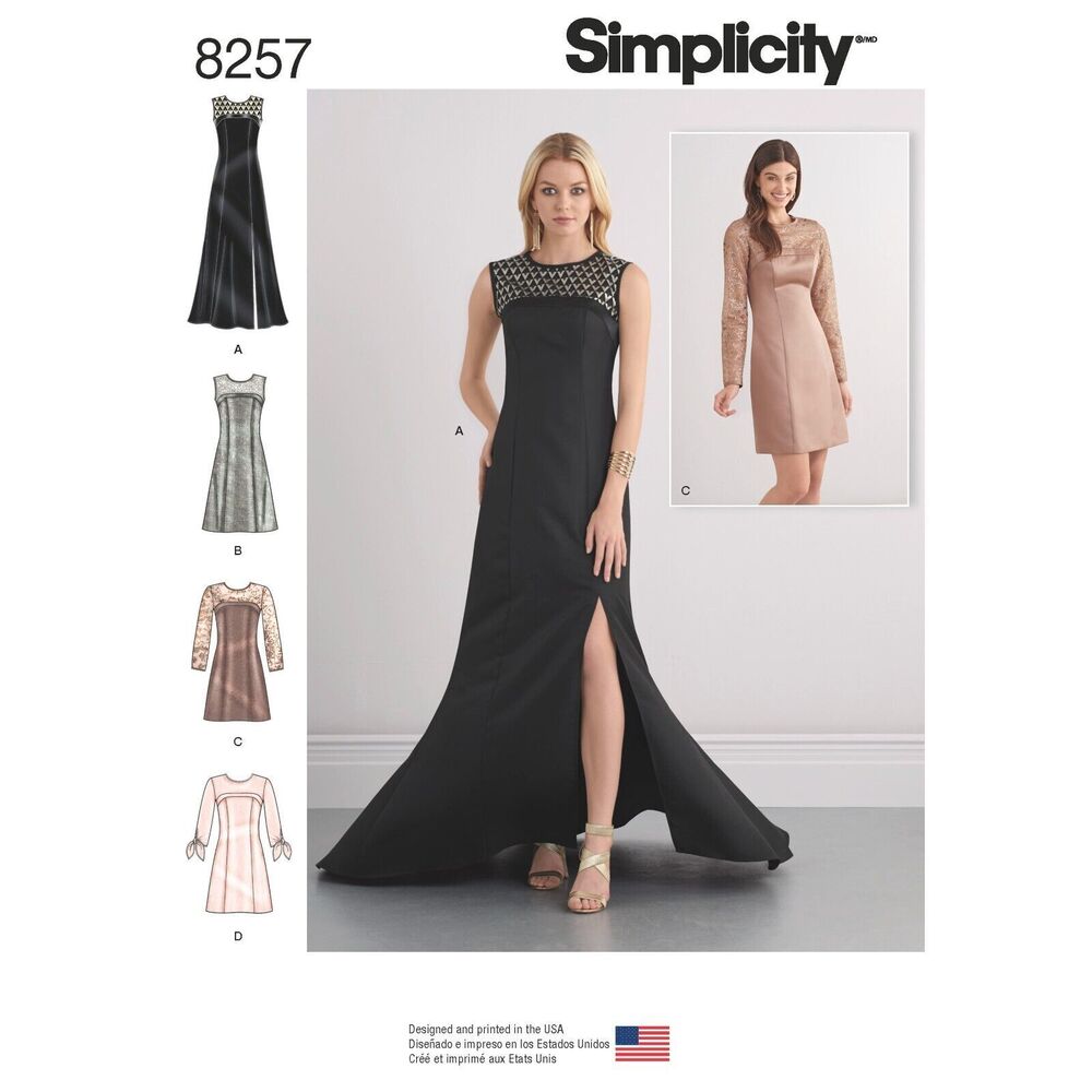 Simplicity Pattern #8257 Misses Special Occassion Gown Size 14-22 Uncut FF